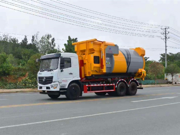 東風(fēng)后雙橋18方20方車(chē)廂可卸式垃圾車(chē)