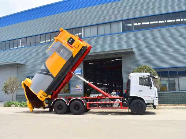 東風(fēng)后雙橋18方20方車(chē)廂可卸式垃圾車(chē)